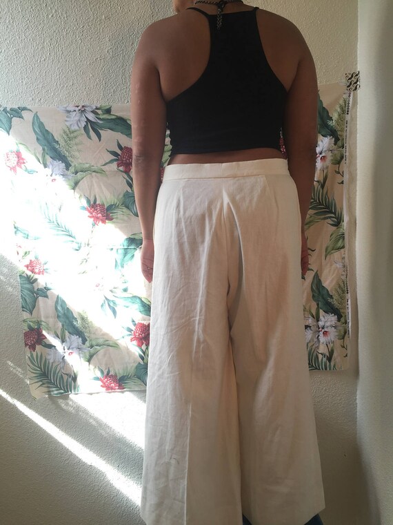 ralph lauren white linen pants