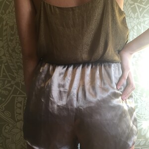Bronze Silky Pajama Shorts
