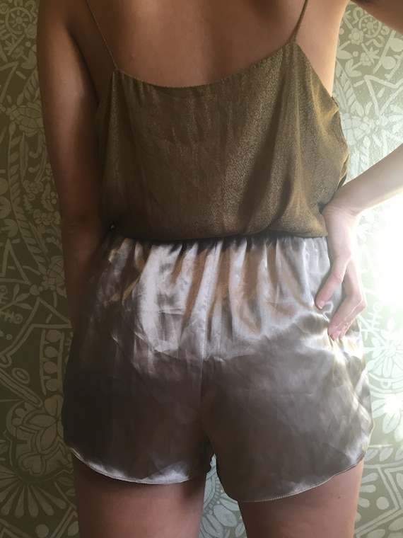 Bronze Silky Pajama Shorts