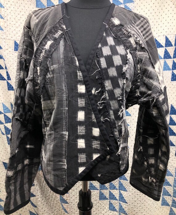 Vintage 1980’s Ikat Patchwork Quilted Jacket