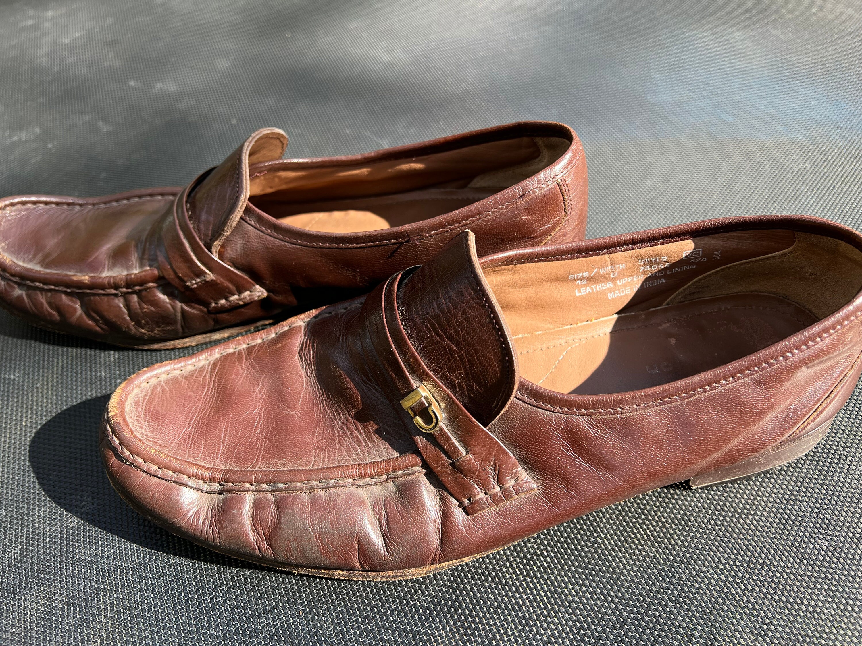 Vintage 1980's Brown Leather Loafers - Etsy