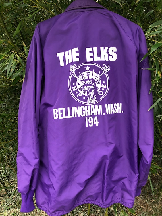 Vintage 1950’s Purple Elks Lodge Jacket XL - image 1