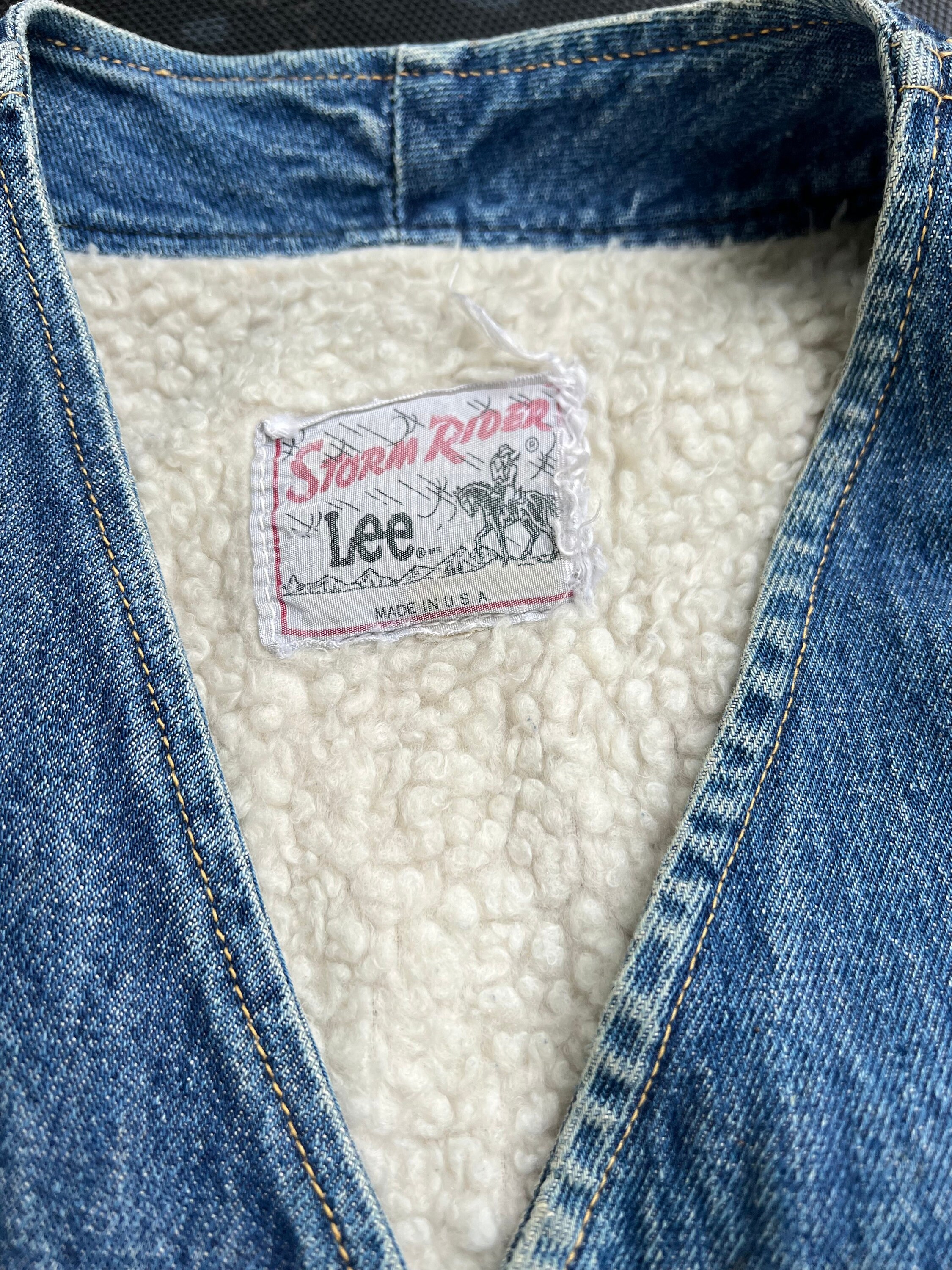 VTG Unworn 70s Lee Storm Rider Puffer Vest Adult Large Burnt