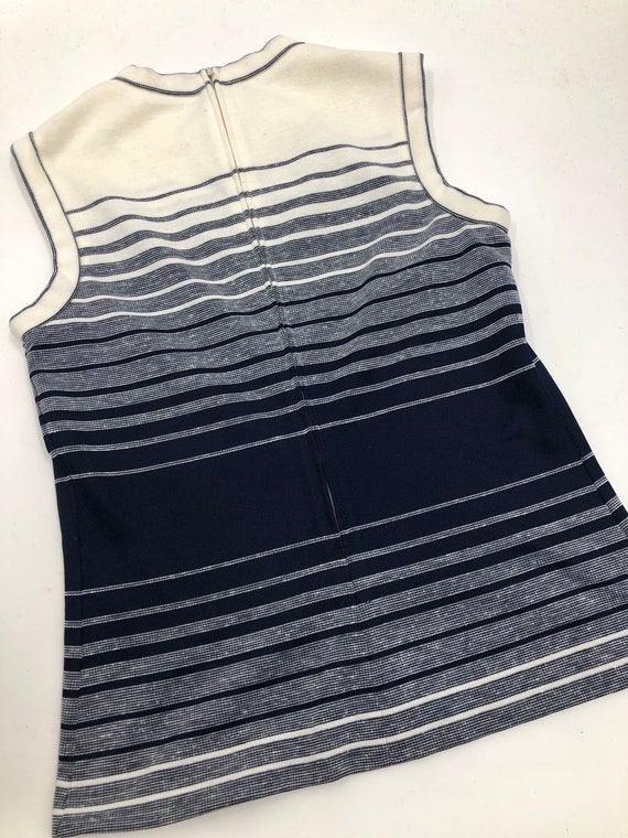 Vintage 1960s Striped Mod Minimalist Sleeveless T… - image 5