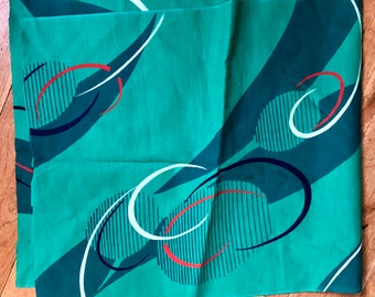 Vintage 1950’s Japanese Kimono Fabric Emerald Green