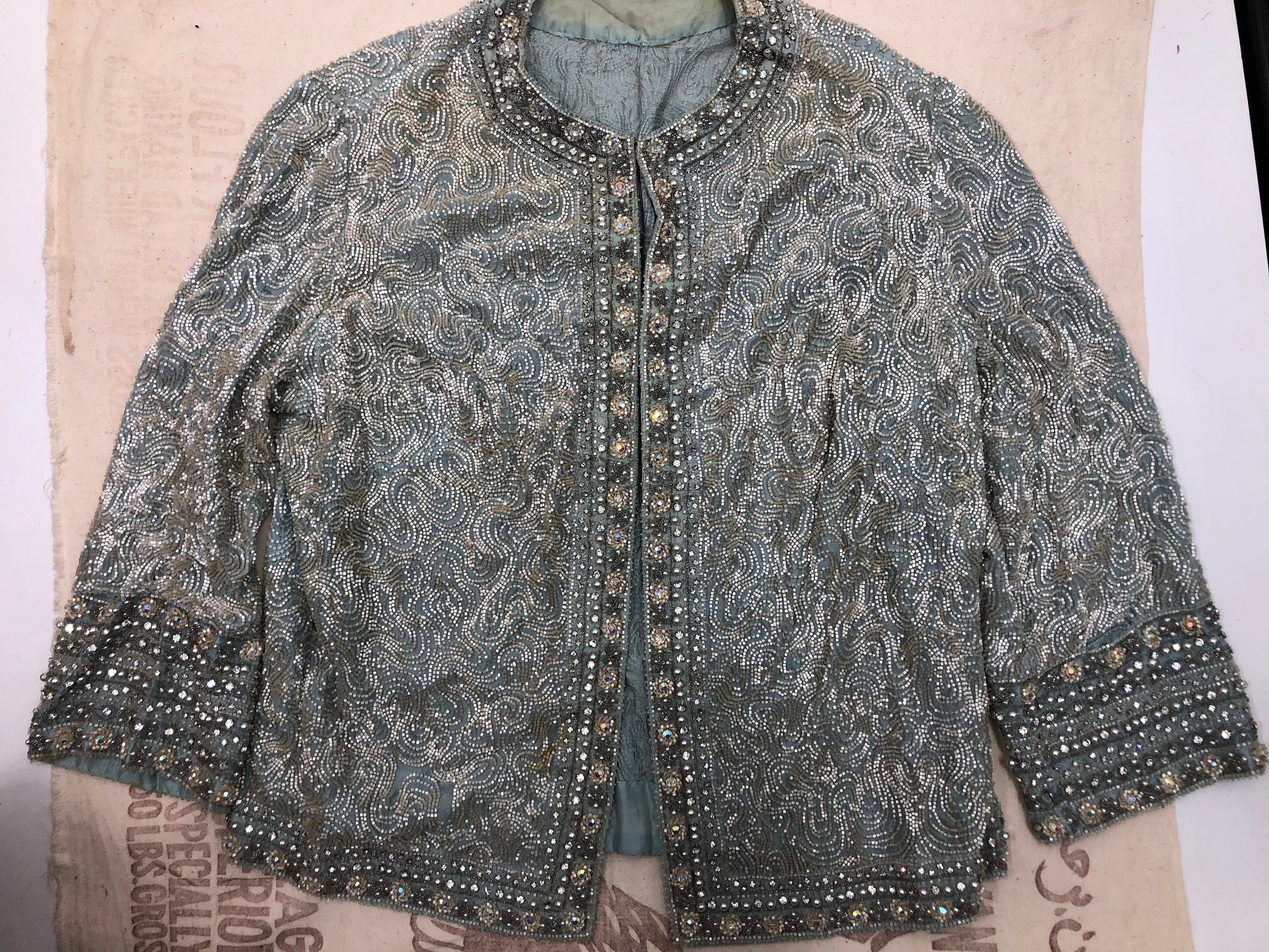 Real Vintage Search Engine Vintage 1940s Soutache Glittery Beaded Jacket $70.20 AT vintagedancer.com