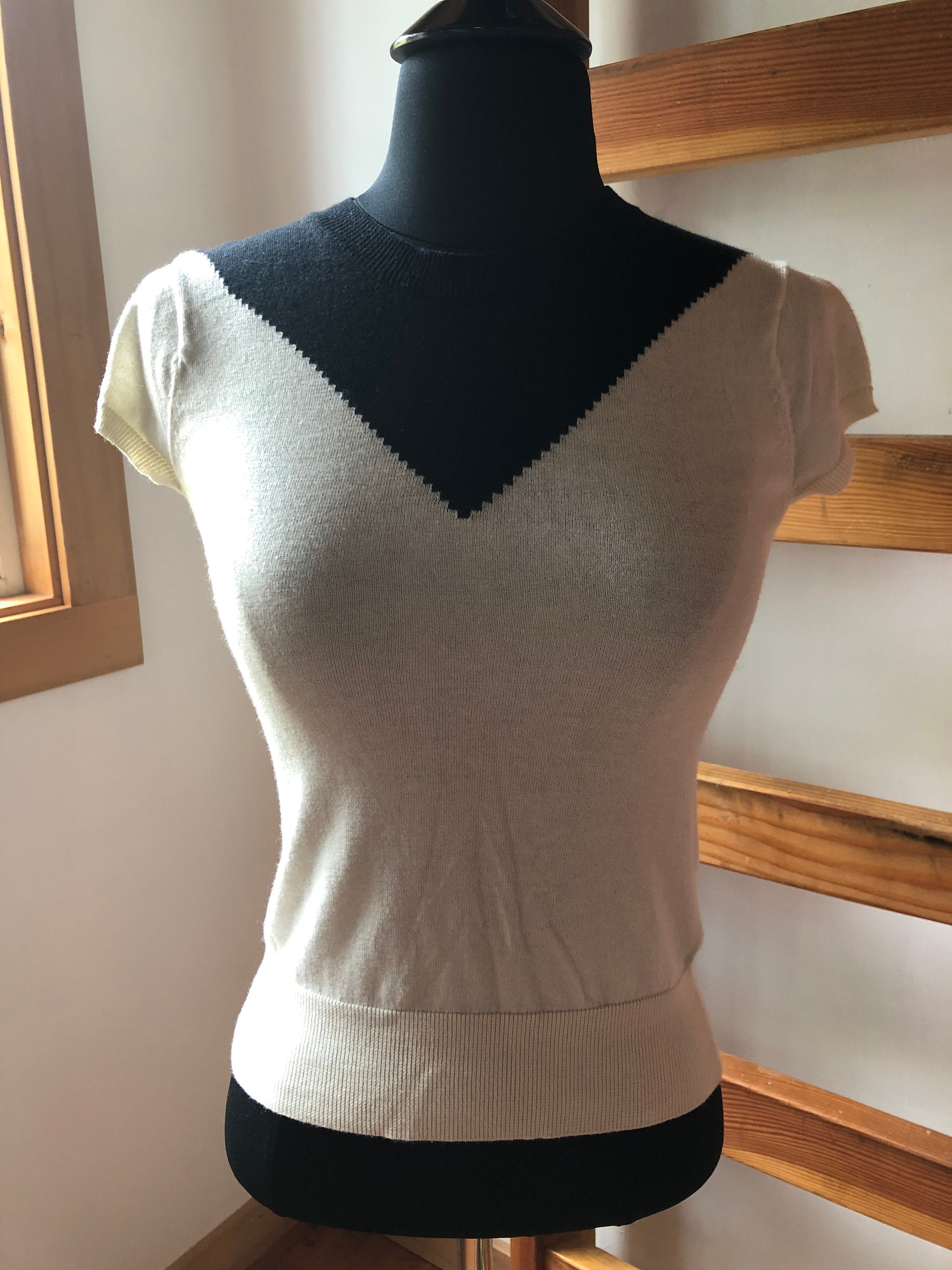 高評価！ Contrast Knit L.A.M.B. Y2K Vintage Top Etsy - ニット/セーター