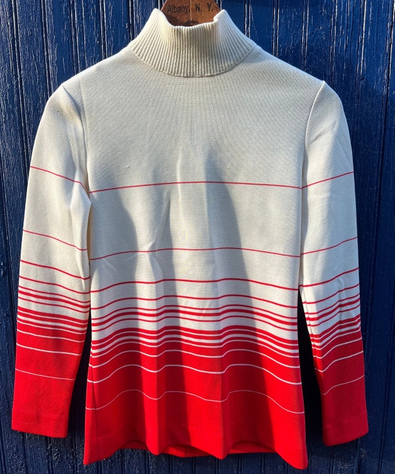 Vintage 1960’s Striped Mock Neck Top