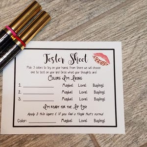 Lipsense-testerkaart