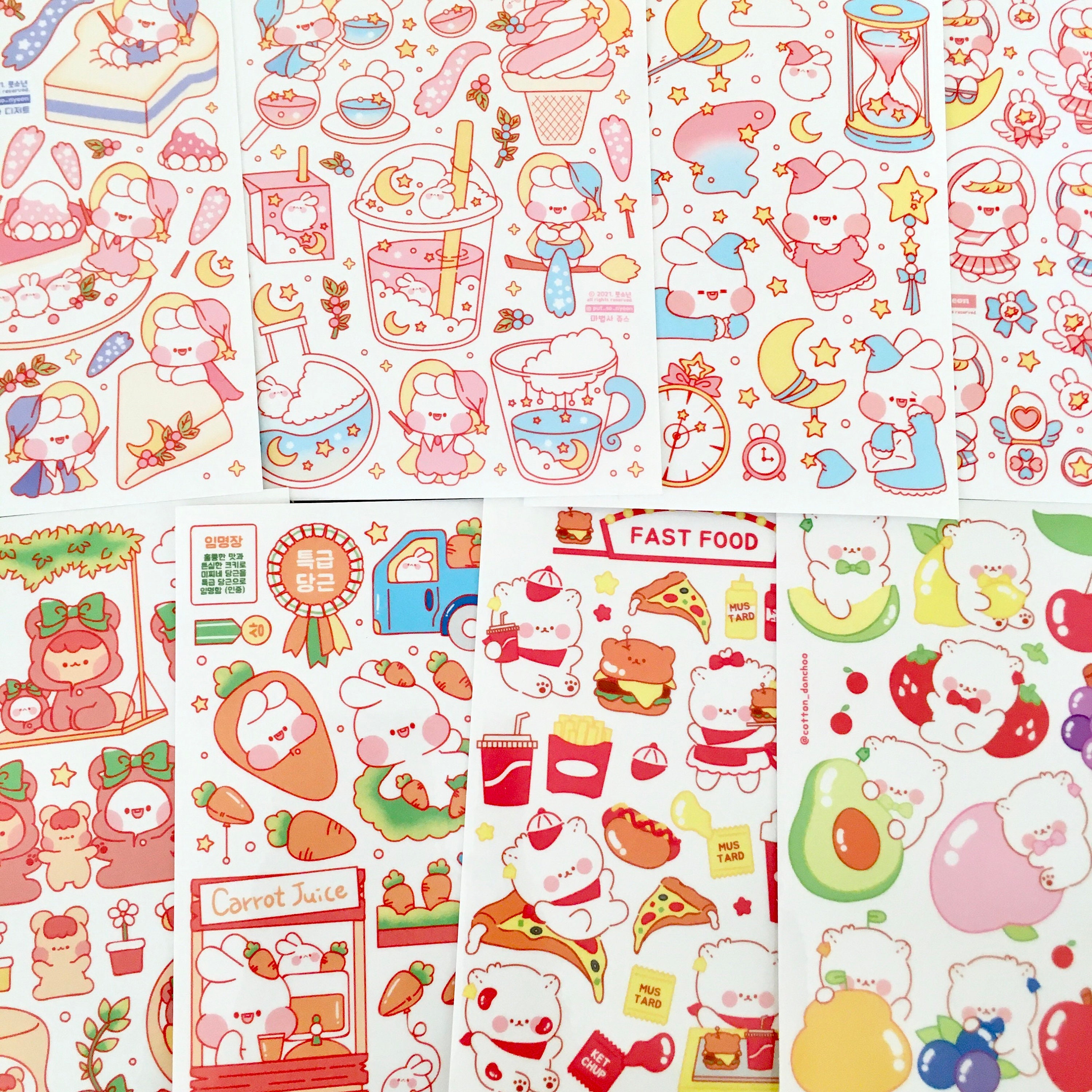 Cute Korean Sticker Sheet Etsy