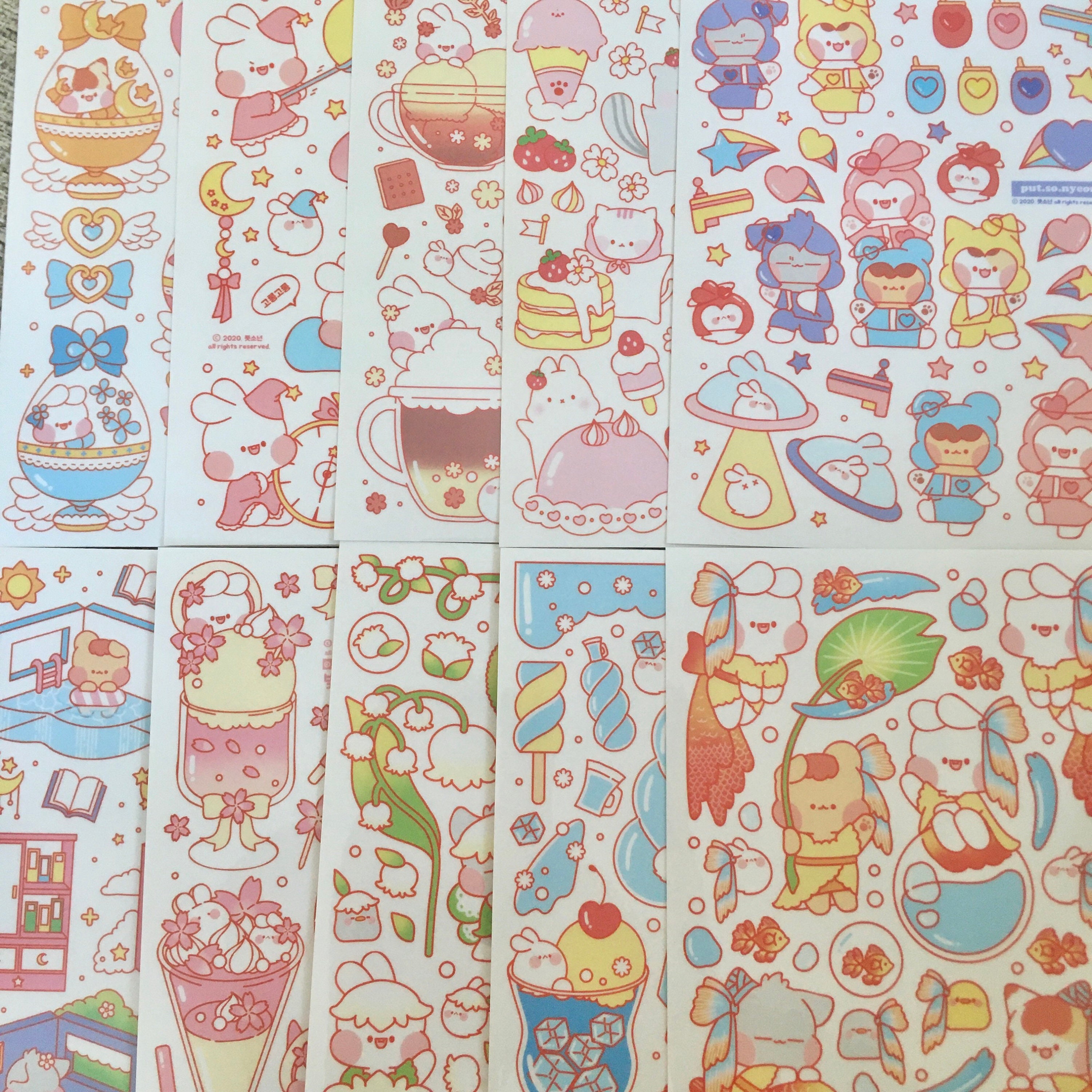 Cute Korean Sticker Sheet 2 Paper & Party Supplies