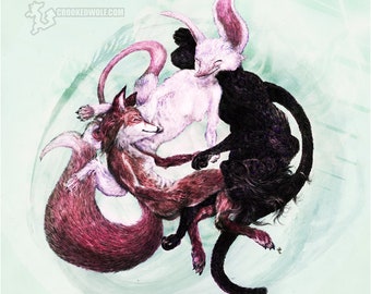 Wanddruck: Recumbent Symbiose
