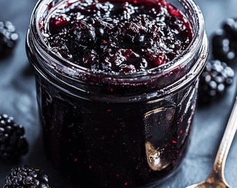 Brombeermarmelade Rezept - Druckbare digitaler Download