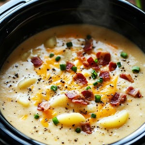 Easy Crockpot Potato Soup Recipe – Printable Digital Download