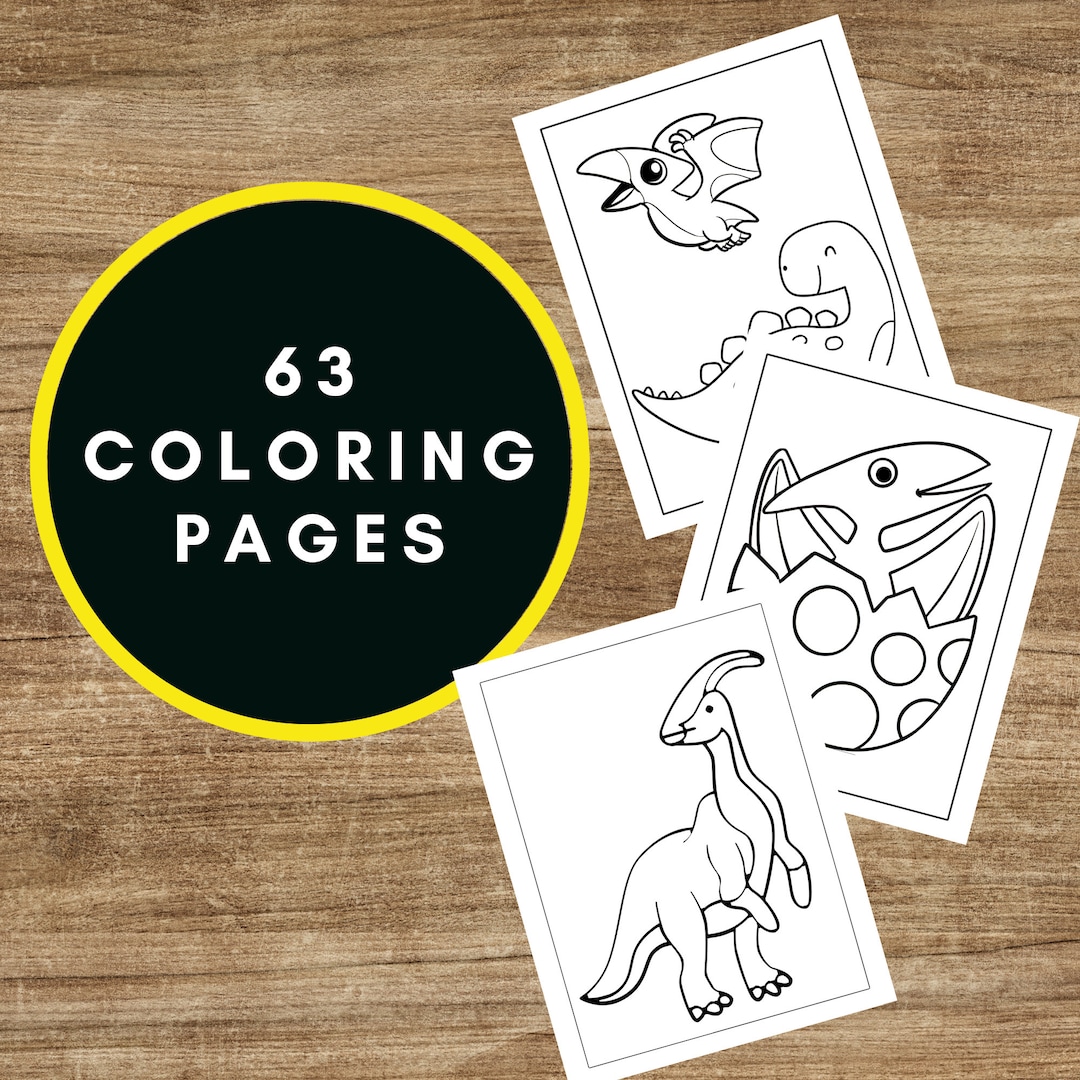 Printable Dinosaur Coloring Pages for Toddlers and Preschool - Etsy