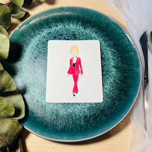 Marcasitios personalizados boda con retrato en acuarela – Pintados a mano – Detalle original para invitados – Decoración mesa evento