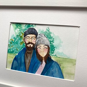 Personalized watercolor, hand-painted illustration. Romantic gift, couple, boyfriend, proposal. Marriage.