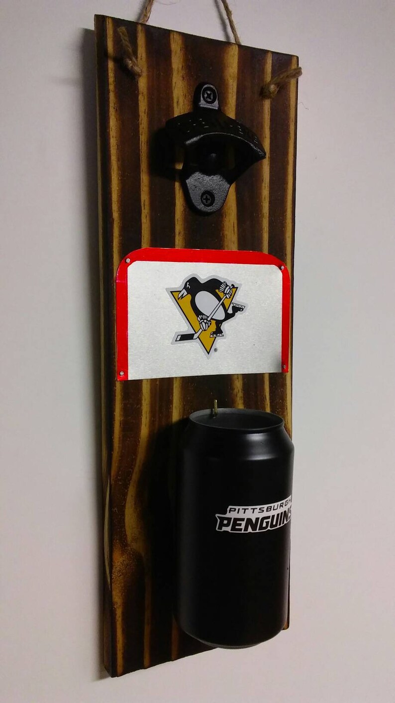 Rustic wall hanging beer bottle opener with Pittsburgh Etsy