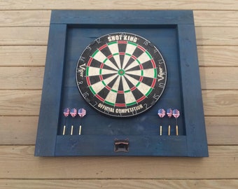 30x30 Rustic Dartboard backboard, Blue