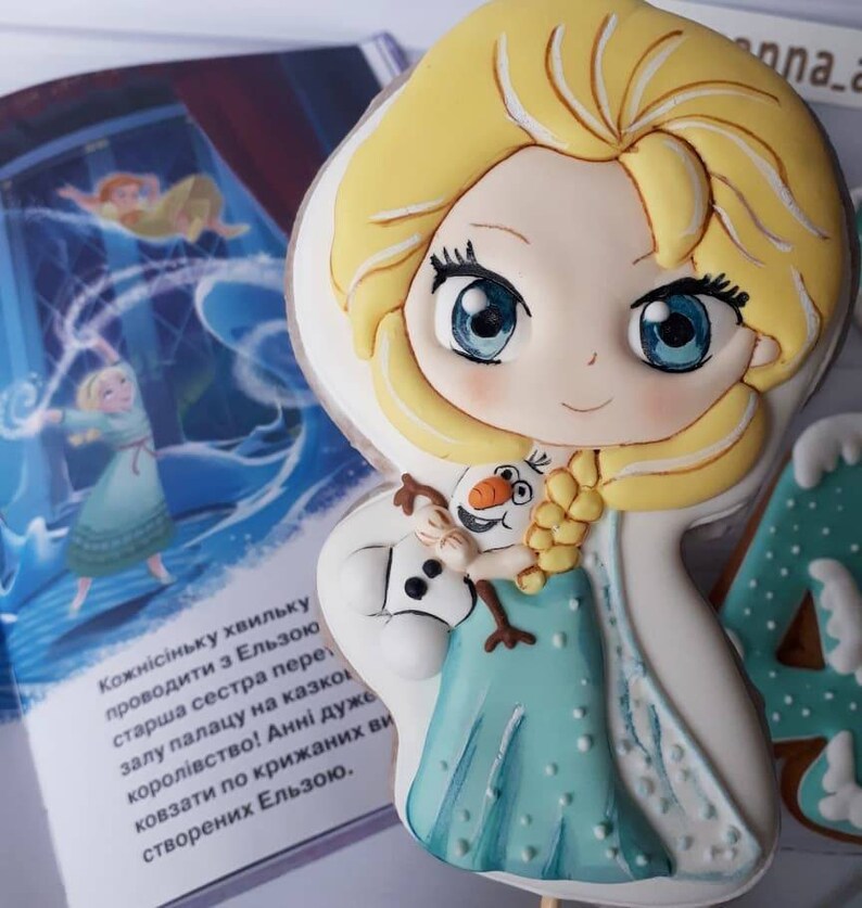 Frozen Cookies Frozen Inspired Cookies Olaf Cookie Elsa Cookie Etsy