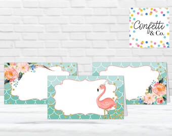 Flamingo Food Tent Cards with Changeable Text Pink Flamingo Party PDF Flamingo Party Editable Flamingo Food Tent Cards Flamingo Birthday