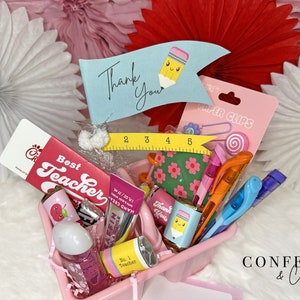 Druckbare Geschenkkorb-Set für Lehrer, Wimpelfahnen und Tags, Candy Bar Wrapper, Grundschullehrer Geschenkkarte, SOFORTIGER DOWNLOAD PDF