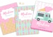 Personalized Ice Cream Truck Printable Binder Covers, Student Binder Cover Set, Girls School Supplies, Notebook Covers, Cute Ice Cream Cone 