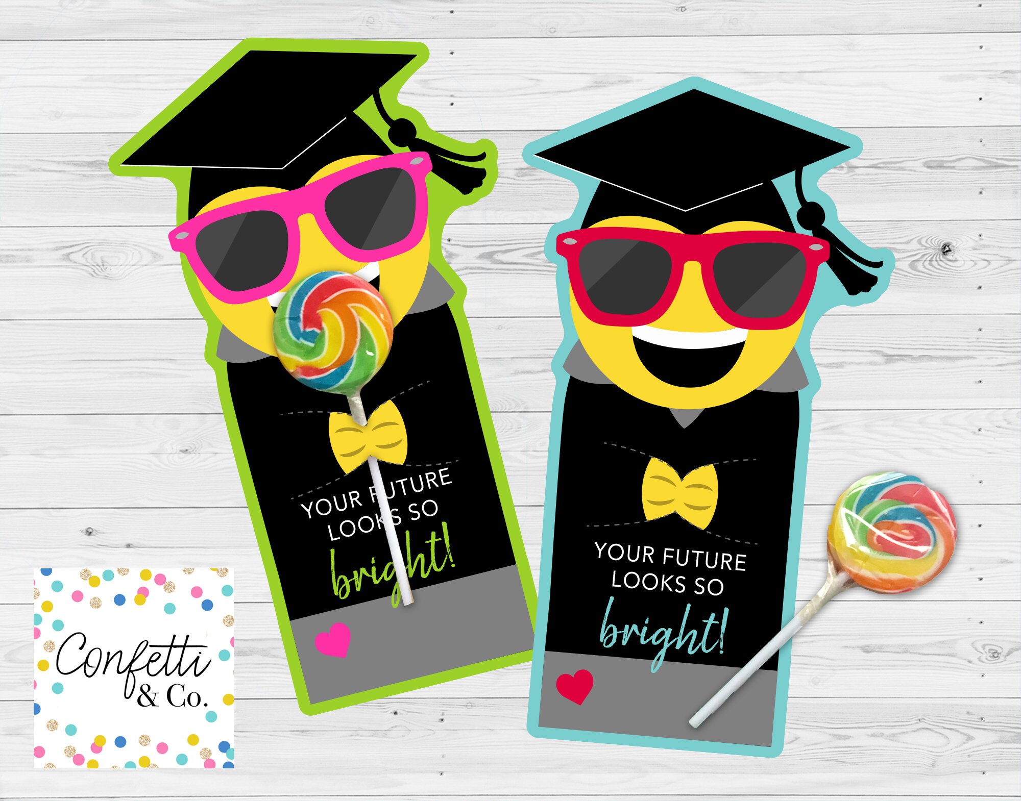 emoji sunglasses graduation card money holder printable etsy
