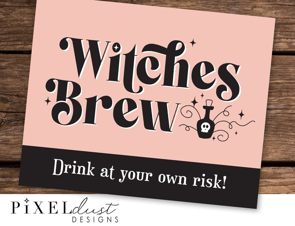Printable Witches Brew Halloween Decor Sign 8x10 Printable | Etsy