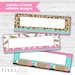 Printable, Editable Leopard Print Pencil Student Name Plates, Desk ...