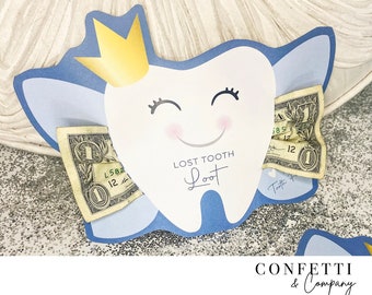 Printable Tooth Fairy Money Holder, Printable Digital File, Instant Download PDF, Tooth Fairy Receipt, Lost Tooth Report, Tooth Fairy Letter