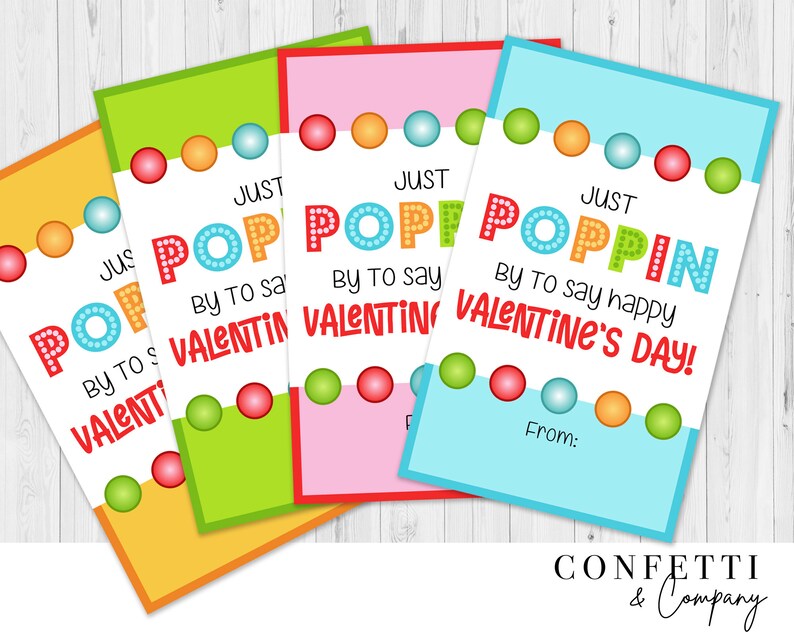 Pop-it Printable Valentine Cards, Poppit Valentines, Boys Valentine's ...
