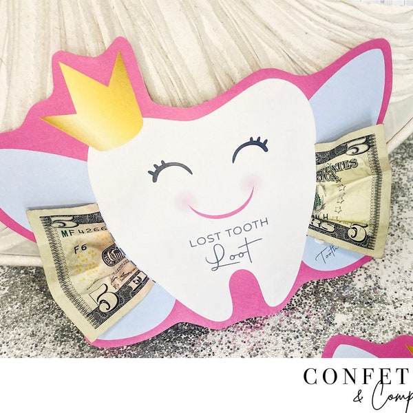 Printable Tooth Fairy Money Holder, Printable Digital File, Instant Download PDF, Tooth Fairy Receipt, Lost Tooth Report, Tooth Fairy Letter