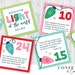 Christmas Countdown Printable Advent Calendar Scripture Cards - Etsy