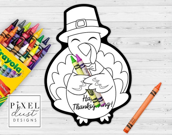 Thanksgiving Turkey Treat Holder Printable Cards Coloring