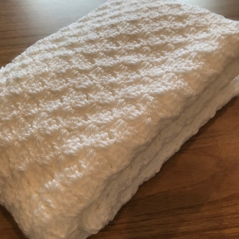 Handmade White Crochet Baby Blanket Most Popular Blanket Etsy