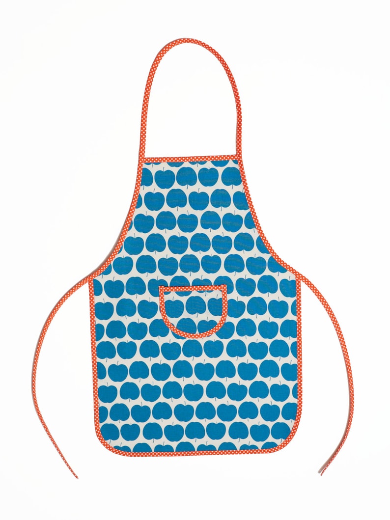 Turquoise Child Apronwashable apronChildren apronaproncooking aprongame aproncoated Cotton
