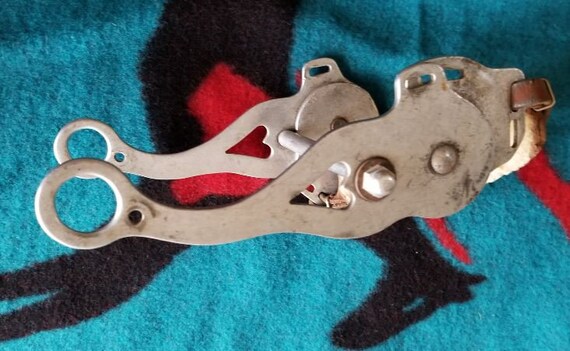 Vintage Don Ricardo Aluminum Engraved Bit Leather