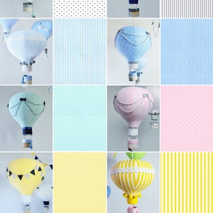 Hot Air Balloon Mobile – Custom Nursery Decor, Travel Theme