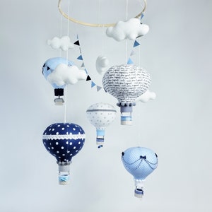 Heißluftballon Mobile für Baby Jungen, Reise-Thema Kinderzimmer Dekor