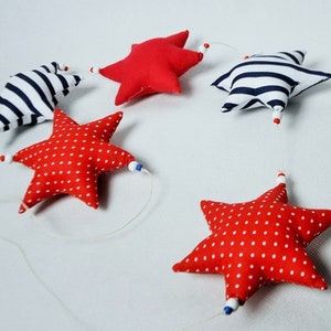 Stars Garland, nursery wall garland, Star decoration, Star banner, Stars, fluffy, stuffed stars, fabric stars, baby room decors, crib decors