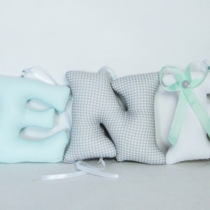 Fabric Letters, Nursery Wall Letters, Fabric Name Banner, Baby Room ...