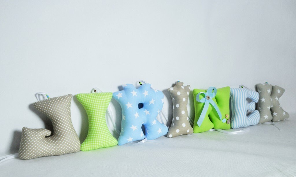 Fabric Letters Nursery Wall Letters Fabric Name Banner Baby Etsy Ireland