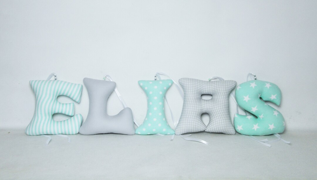 Fabric Letters, Nursery Wall Letters, Fabric Name Banner, Baby Room ...