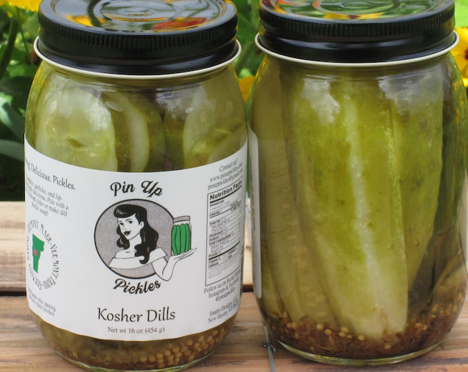 Kosher Dill Spears, Pin up Pickles, Garlic Dills, Handmade Pickle