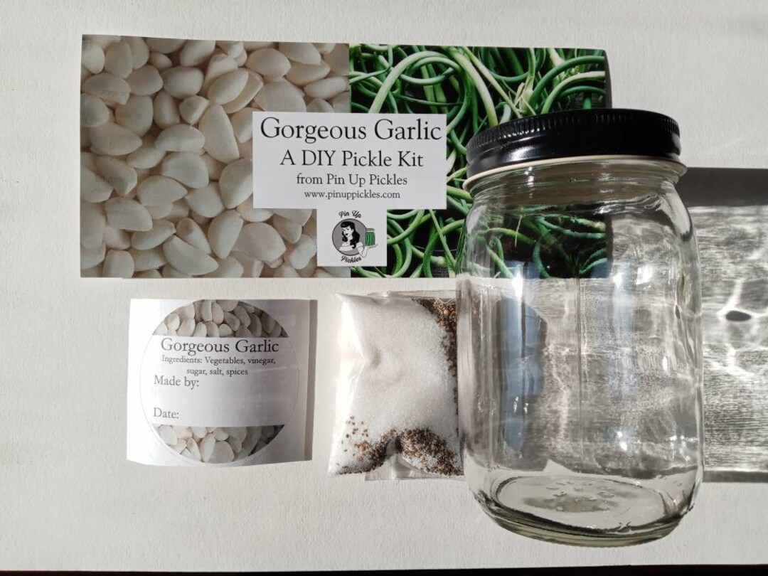 Garlic DIY Pickle Kit Pin up Pickles Etsy