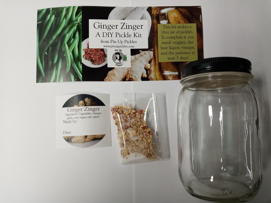 Ginger Zinger DIY Pickle Kit Pin up Pickles Do It Yourself Etsy