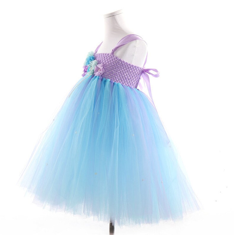 Girl toddler mermaid princess photoshoot birthday gown tutu cute halloween dress