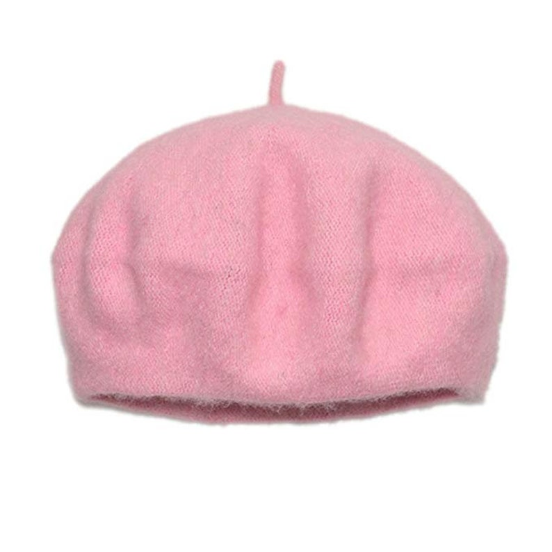 Baby Girls wool hat beret red white pink black cute winter Etsy