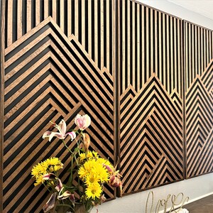 Wood Art, Mountain Artwork, Wood Wall Art, Geometric Wood Art, Geometric Wall Art, Modern Wood Art, Modern Wall Art, Handmade furniture. image 8